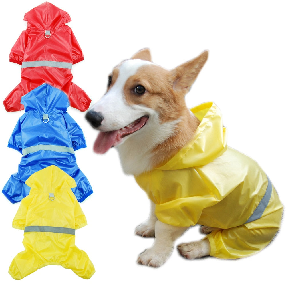 Reflective All-weather Waterproof Dog Rain Coat - Alvorro