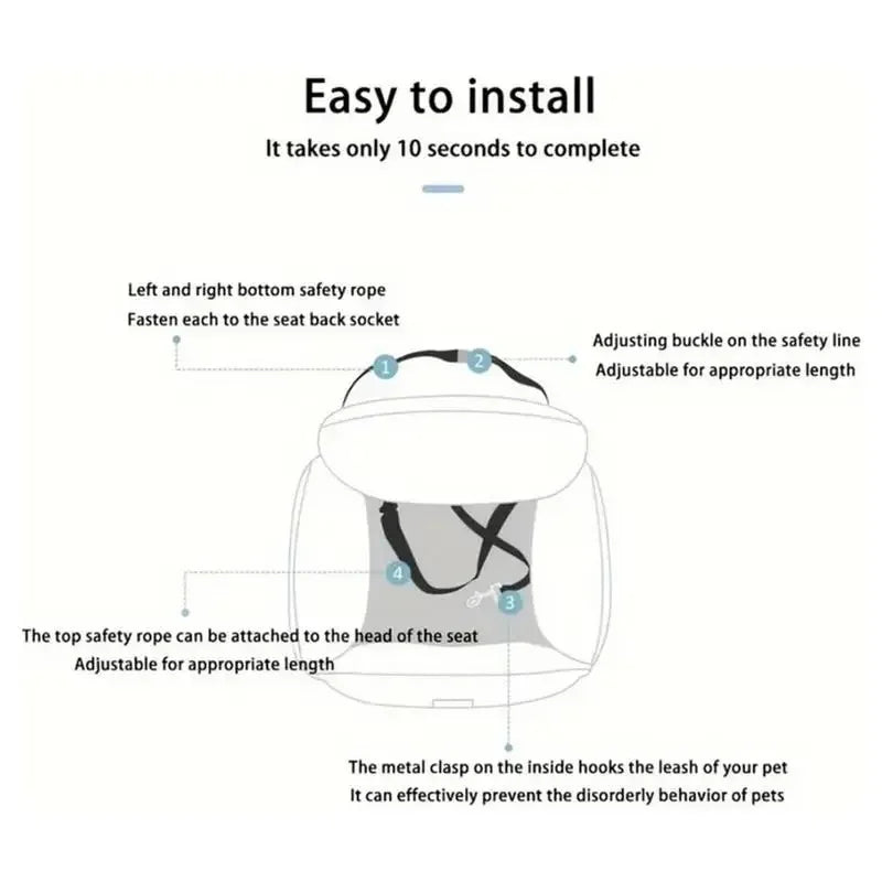 Calming Pet Car Bed - Alvorro