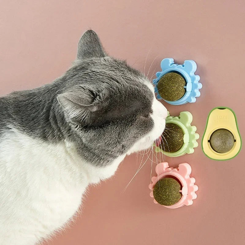 Natural Catnip Rotating Interactive Cat Toy - Alvorro