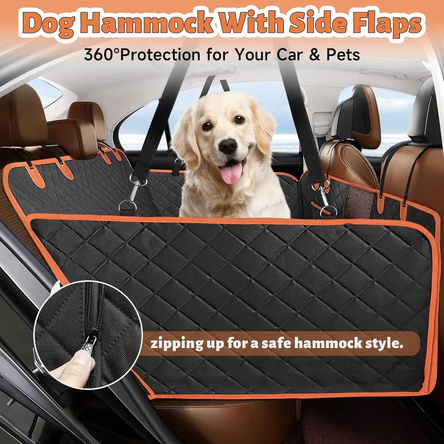 Hard Bottom Dog Car Seat Cover - Alvorro