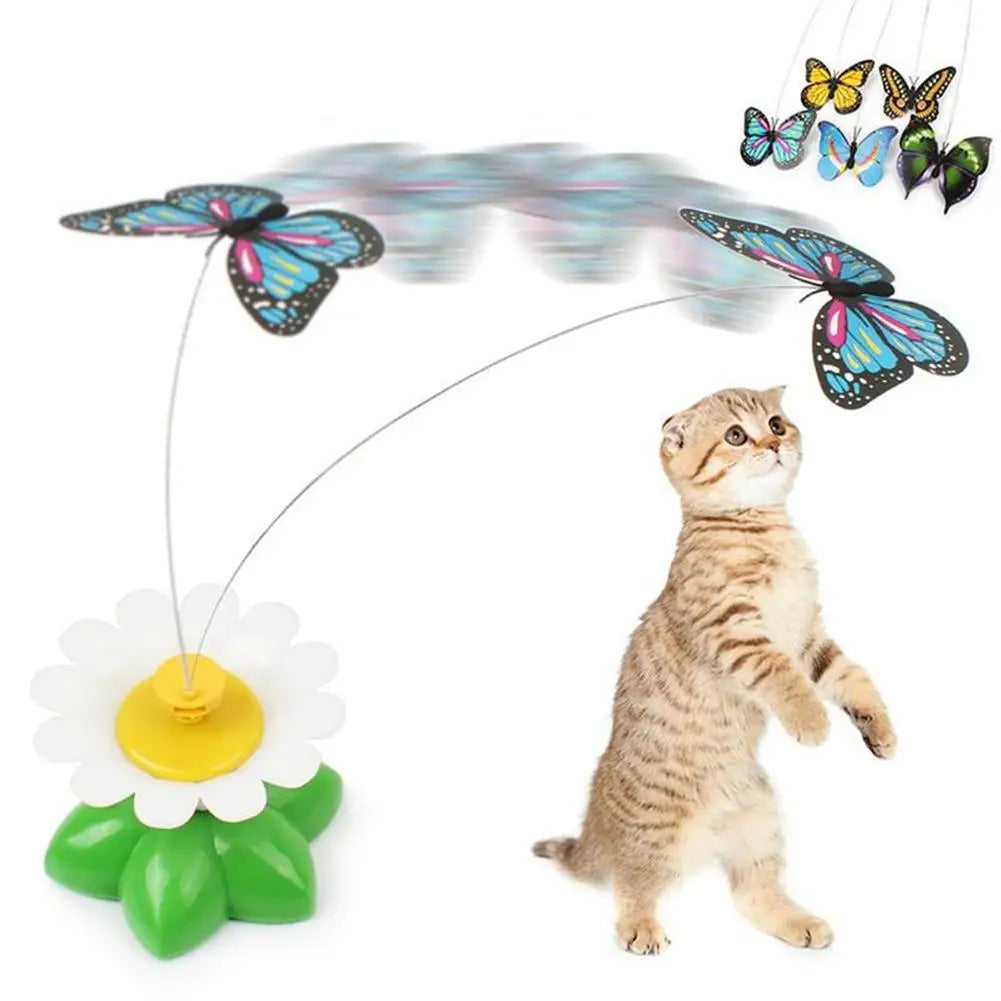 Interactive Cat Toy Automatic Rotating Flying Butterfly - Alvorro