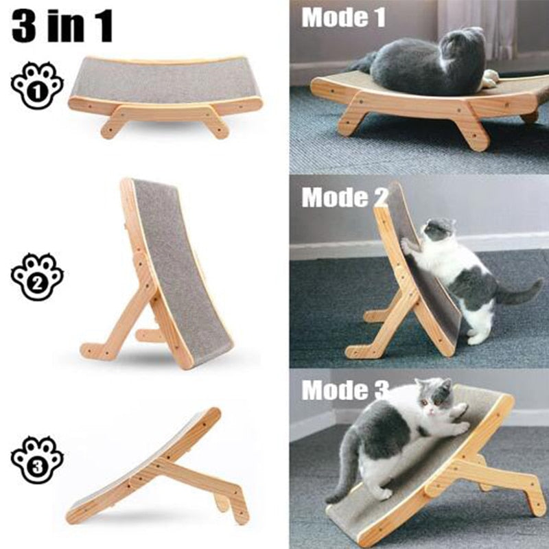 Wooden Cat Scratch Bed - Alvorro