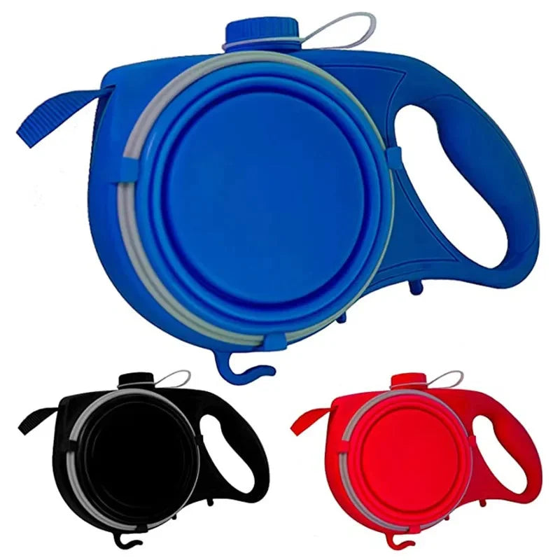 All-in-One Dog Leash with Water Bottle & Bowl - Alvorro