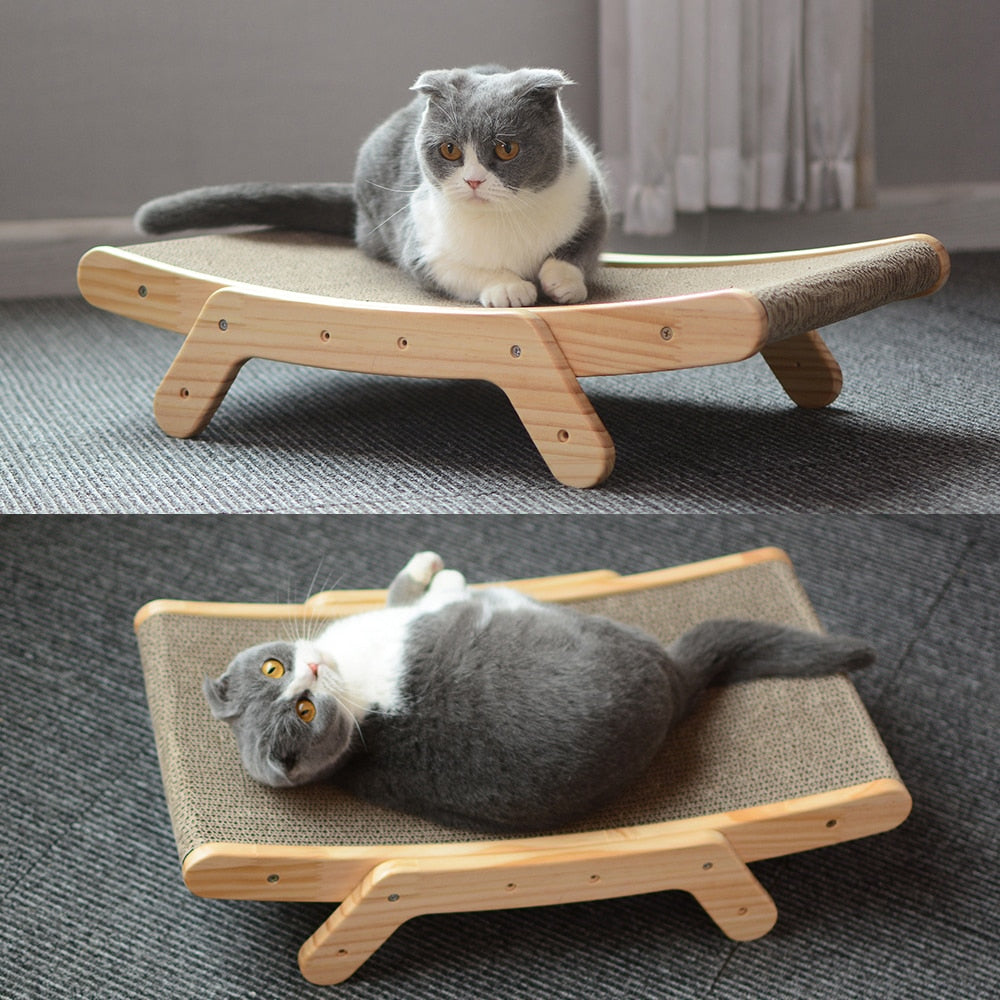 Wooden Cat Scratch Bed - Alvorro