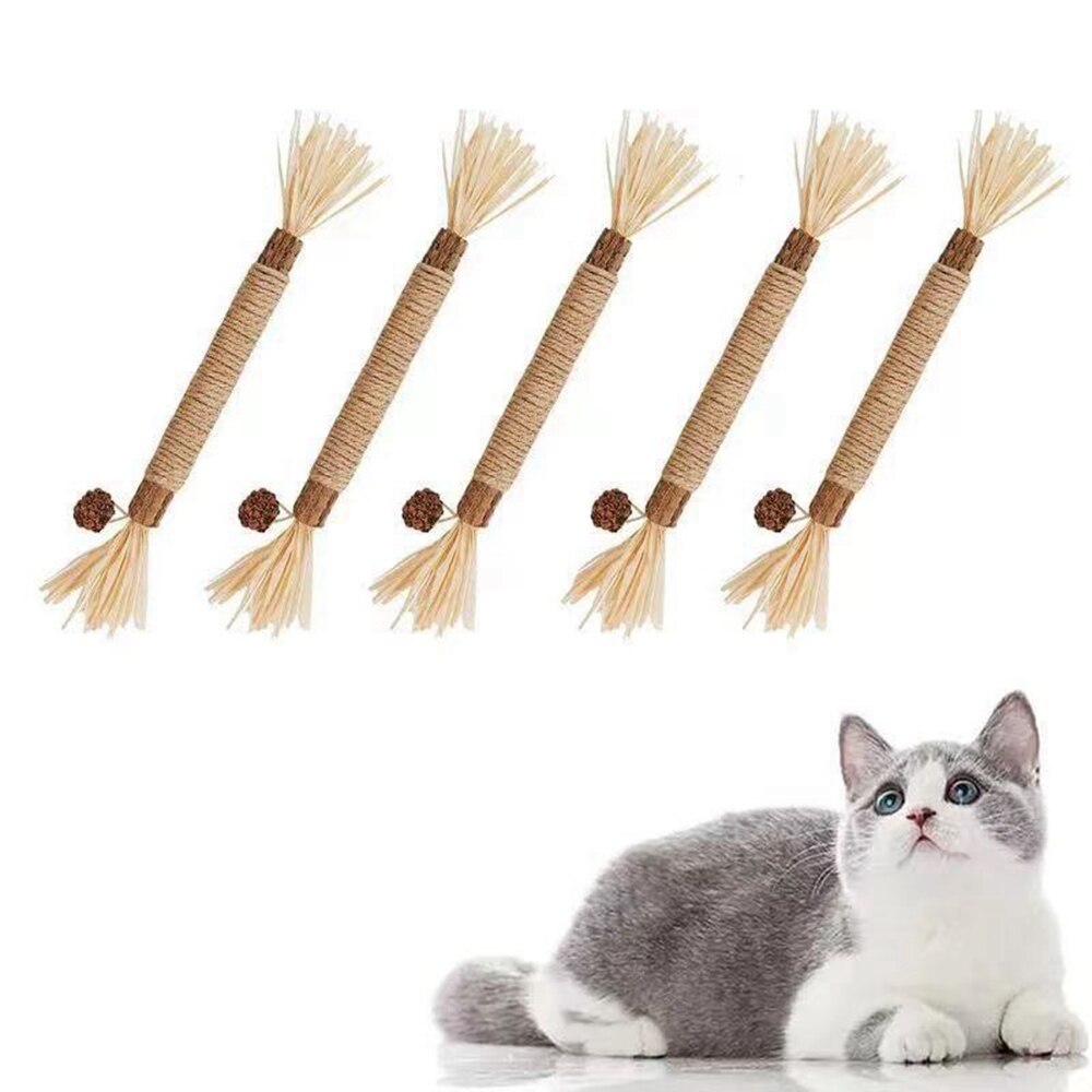 Natural Silvervine Stick Cat Chew Toy-2pcs - Alvorro