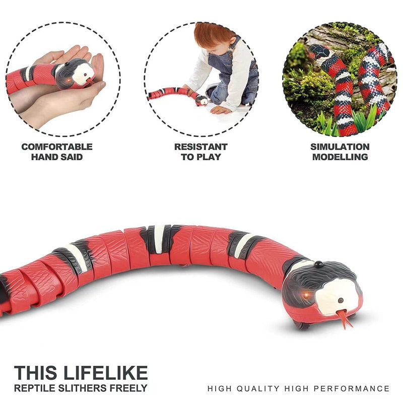Smart Sensing Snake interactive Rechargeable Cat Toy - Alvorro