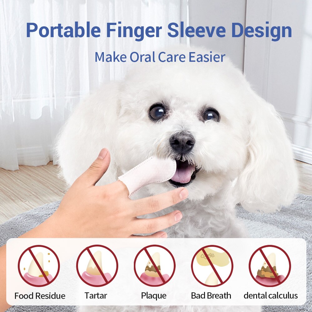 Pet Dental Cleaning Finger Wipes - Alvorro
